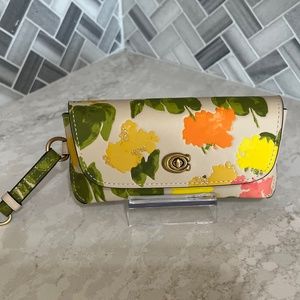 Coach Sunglass Case Bag Charm with Floral Print